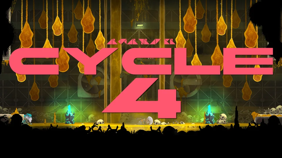 The Cycle 4 title over the Weaver’s golden, hanging-cocoon starting chamber